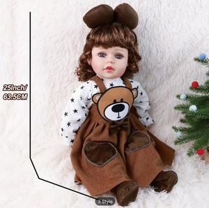 2-Pcs Twins Baby Doll Lifelike 25-Inch Reborn Doll Twins with Outfit Sets - Ideal Gifts for Halloween, Thanksgiving, Christmas, and Easter