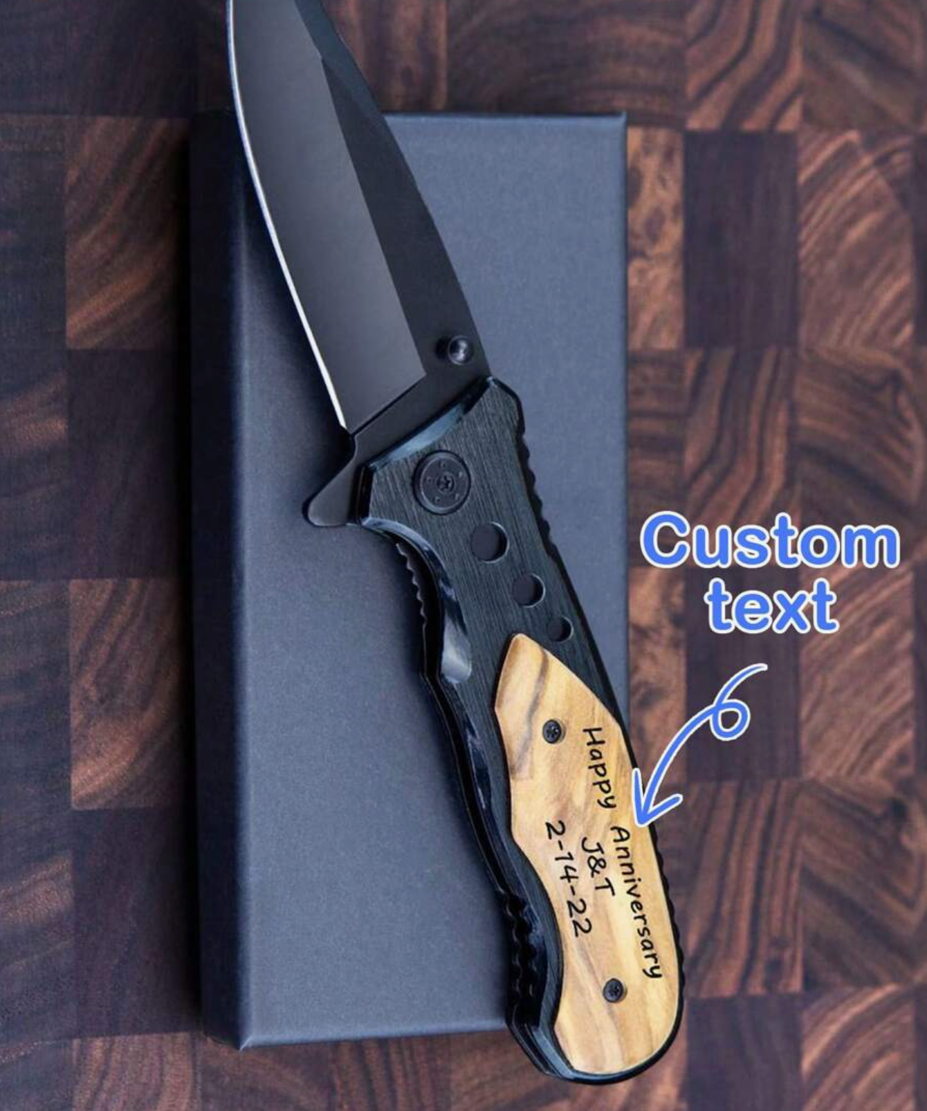 Personalized Knives Engraved Knife Handmade Pocket Knife Wood Handle Groomsmen Gift Folding Knife Gift