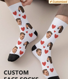 1 Pair Of Customized Face Men's Mid Tube Socks, Put Any Face On Socks, Personalized Socks For With