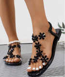 Women's Fashionable Flower Flat Sandals