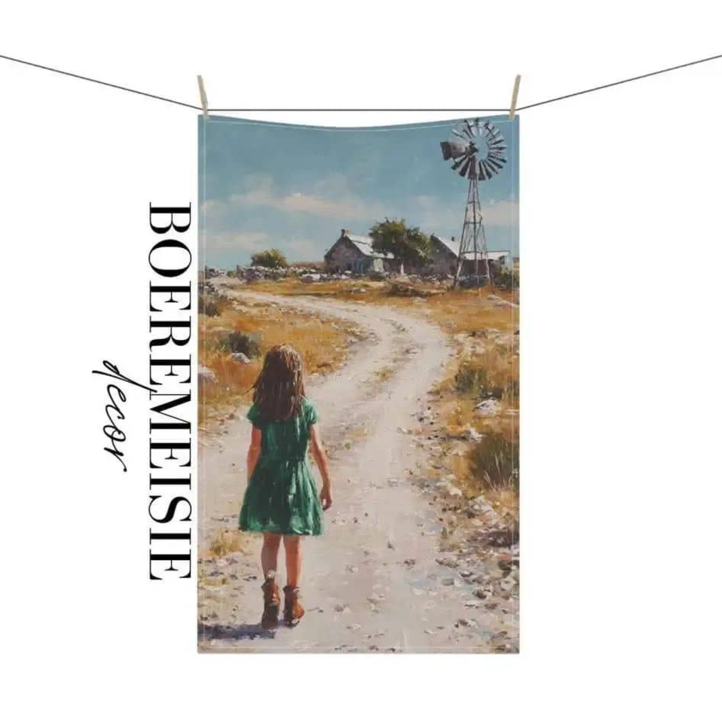 Girl with Windmill Tea Towel