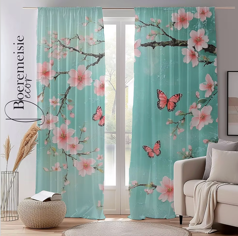 Cherry Blossom and Butterflies