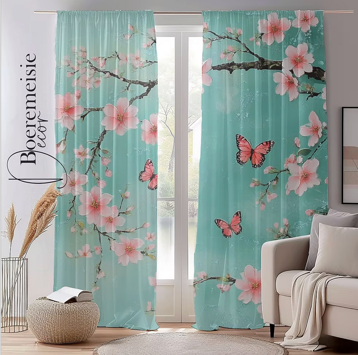Cherry Blossom and Butterflies