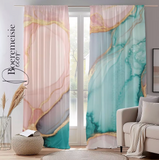 Pink Blue Gold Marble