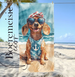 Doxie on the Beach