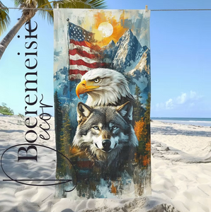 American Wolf and Eagle 1