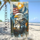 American Wolf and Eagle 1