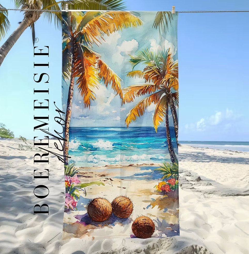Palm Tree and Coconut Beach