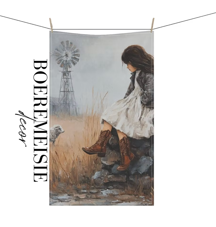 Farm Girl 2 Tea Towel