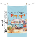 Mal oor Kamp Tea Towel