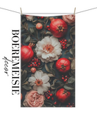 Pomegranate Flowers Tea Towel