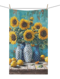 Sunflower Blue Vase