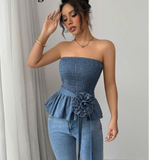 Women Solid Color Casual Blouse