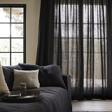 Black Linen Curtians
