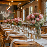 White Table Runner & Serviettes