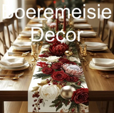 Protea Roses White and Red Bells