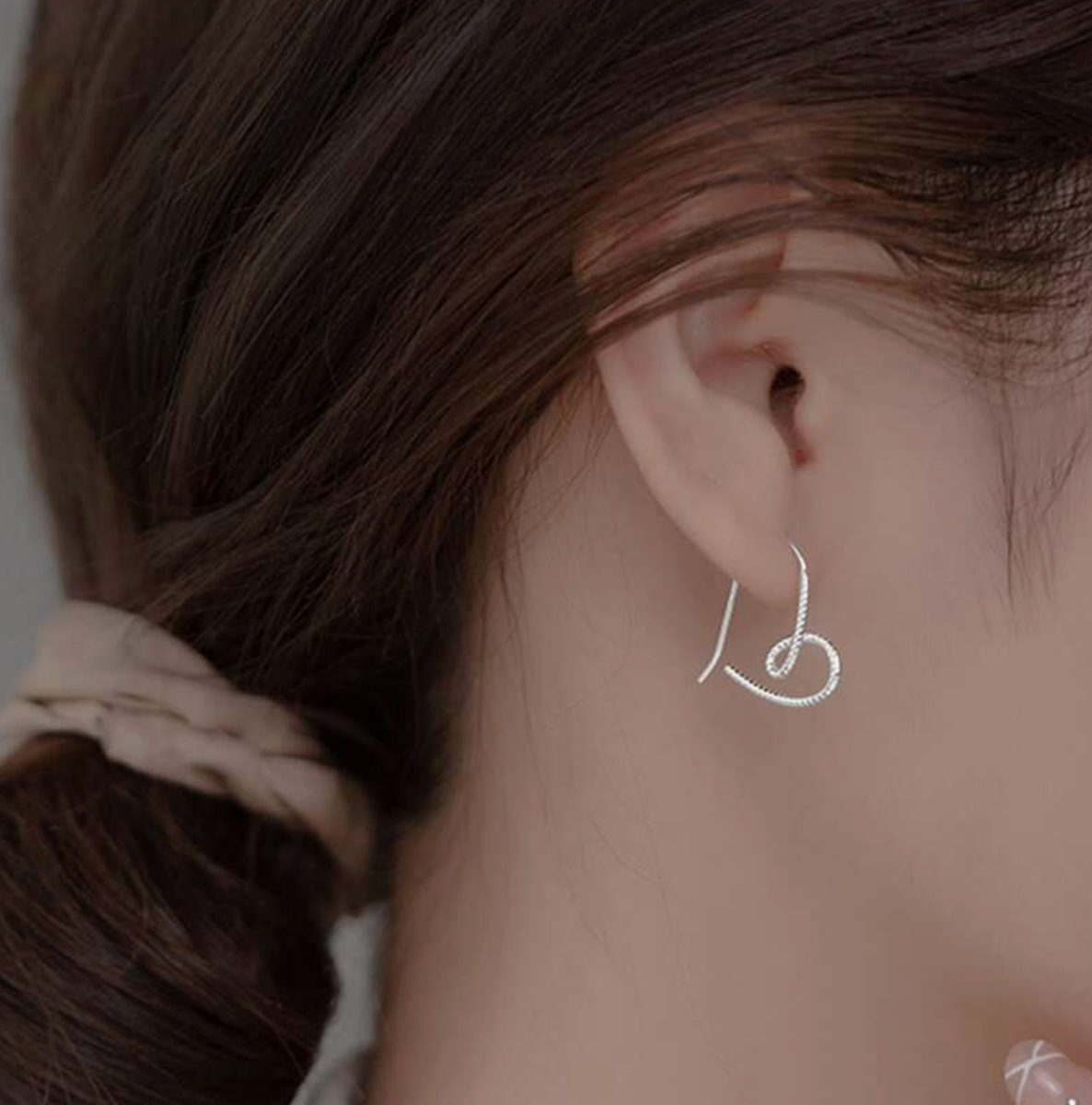 Heart Design Hoop Earrings