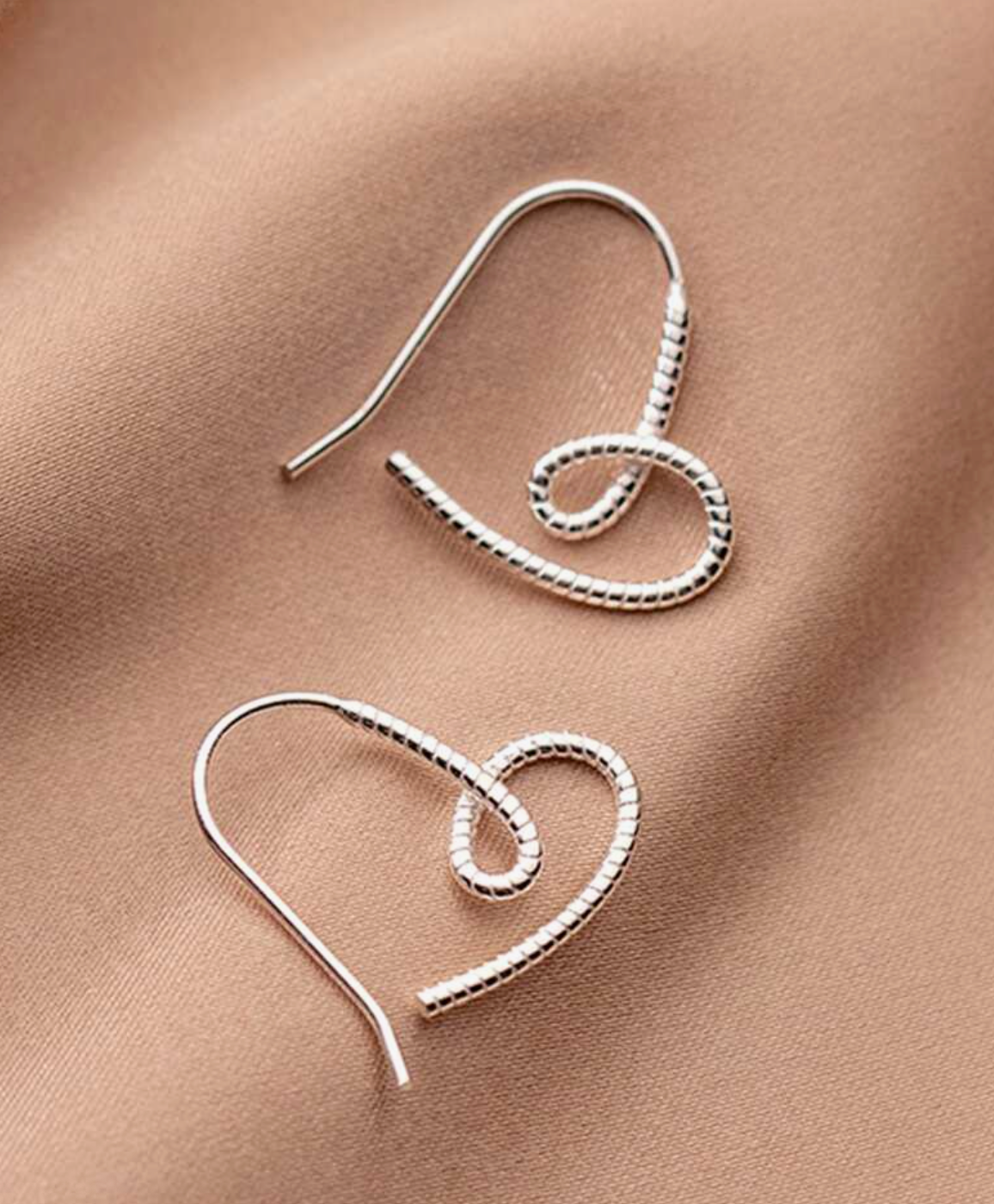 Heart Design Hoop Earrings