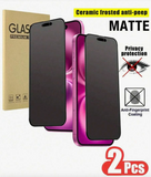 2 Pieces Of Fully Covered Frosted Anti Peeping Screen Protective Film Frosted