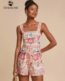 Travachic Women's Tropical Floral Print Jumpsuit