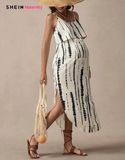 Pregnant Women's Tie-Dye Spaghetti Strap Dress