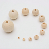 100Pcs 6-25mm Wooden Beads For Jewelry Making DIY Garland
