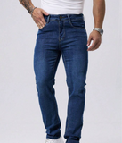 Men's Business Casual Straight Fit Stretch Denim Jeans