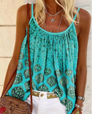 Women's Bohemian All-Over Print Spaghetti Strap Tank Top