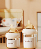 Glass Baby Bottle, Slow/Medium Flow Premium Glass Baby Bottles