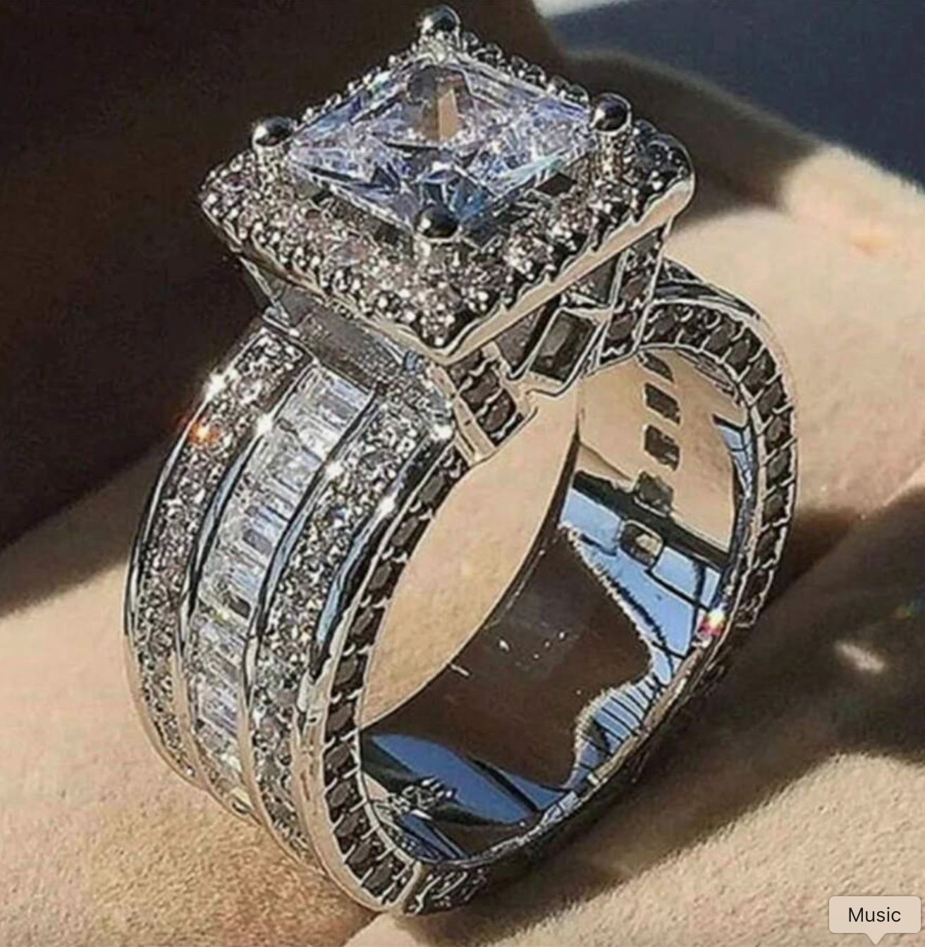 1pc New Arrival Ladies' Cubic Zirconia Square Ring