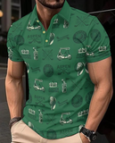 Men's Golf Club and Ball Print Shirt