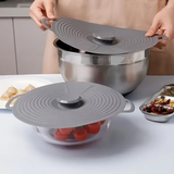 3pcs Silicone Lid Set, Heat-Resistant Microwave Cover, Reusable Silicone Suction Cup Lids for Bowls