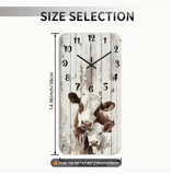 1pc Rustic Farm Animal Portrait Wall Clock