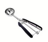 1pcs 3cm Stainless Steel Cookie Dough Spoon Set with Trigger Ice Cream Scoop