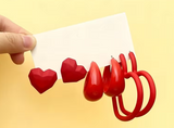 A Set of 3 Pairs of Exaggerated Trendy Large Heart Hoop Earrings