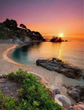 1pc Beautiful Sea View Landscape Sunset Canvas Painting Modern Natural Scenery Posters And Print