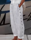 New Women'S Striped Casual Pants for in Europe And America