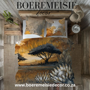 Tree and Protea Duvet Cover From Boeremiesie