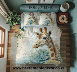 Giraffe And Succulent Duvet Cover From Boeremiesie