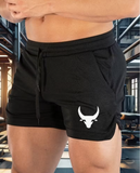 Men'S Athletic Performance Gym Shorts with Pockets - Maroon, Breathable Mesh Fabric,