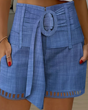 Women'S Casual Shorts with a Directional Design for Attracting Wealth