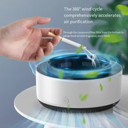Smart Electric Ashtray Air Purifier with Technology Sensing, Fully Automatic Smoke Extractor for Home Use - Includes 3 Fragrance Tablets