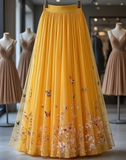 2026 New Women'S Printed Midi Skirt | A-Line, Floral Pattern, Draped Detail
