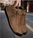 Salkin Men's Simple Fashion High-Top Casual Shoes, Suitable For Men's Outdoor Walking And Driving Retro
