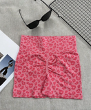 1pc Leopard Print Seamless Yoga Shorts, Butt Lifting & Peach Hips, Fitness Shorts