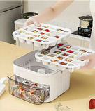 1pc 50-Cavity Double Layer Ice Cube Tray, Manual Press Ice Cube Maker Mold,