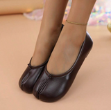 2026 New Coffee Brown Soft Leather Split-Toe Mule Shoes | Retro Low-Cut Slip-On Shoes