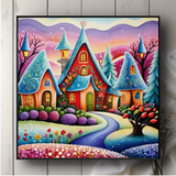 Frameless DIY Diamond Painting Kit, Full Drill Canvas,