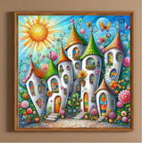 Suitable for All Four Seasons, 5D Diamond Painting Kit - Full Diamond Round Diamonds Without a Frame,