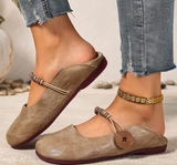 Women'S Minimalist Stylish Round-Toe Versatile Mary Jane Flat Shoes